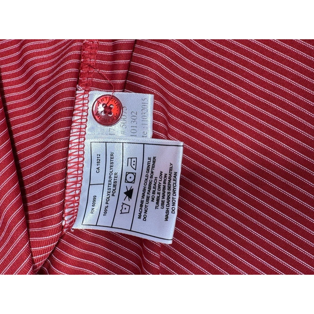 St. Louis Cardinals Antigua Red Striped Polo Shirt Men’s Size 3XL Spots Pictured