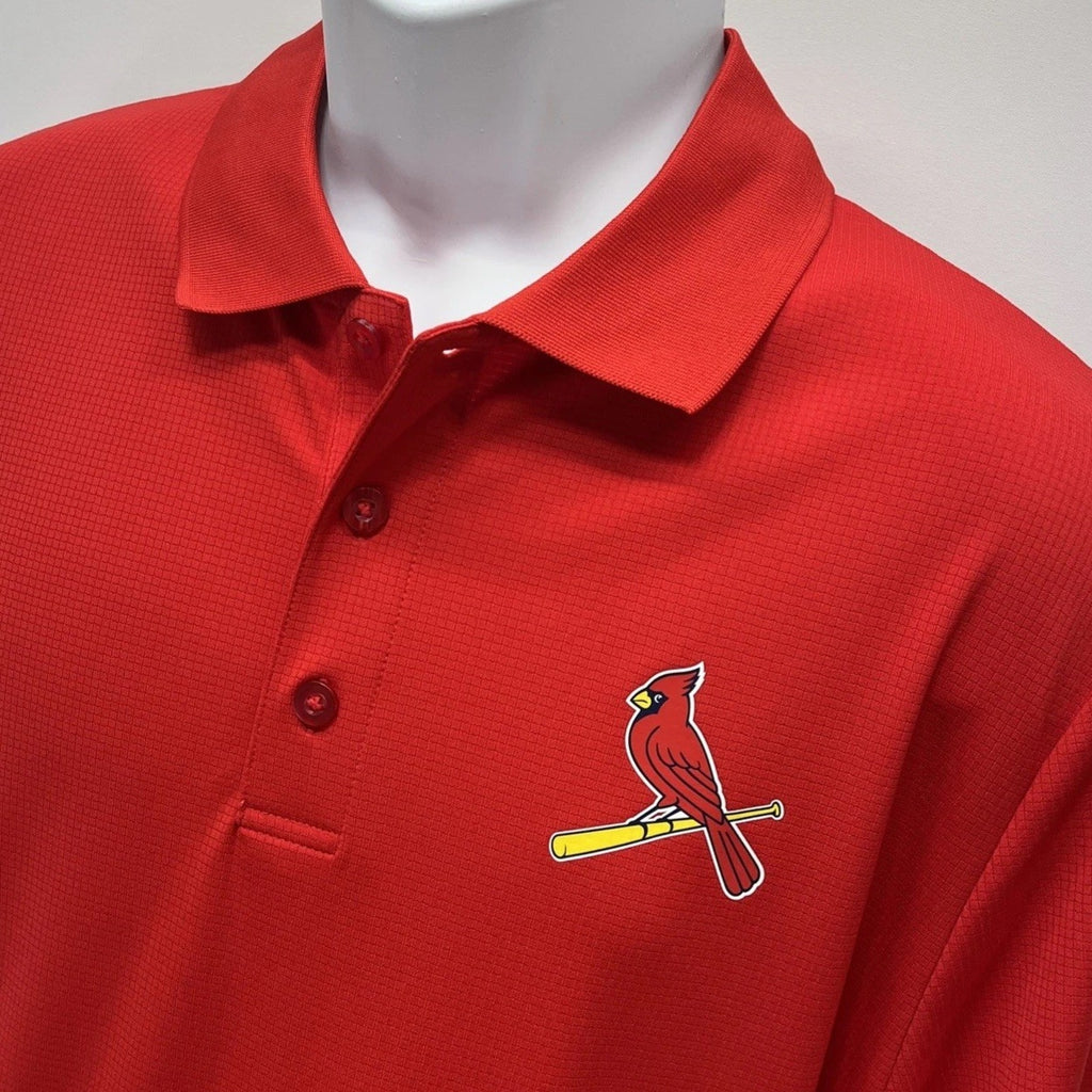 St. Louis Cardinals Mens Polo Shirt TX3 Cool MLB Red Large