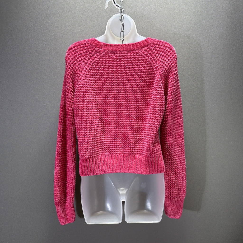Altar'd State Sweater Womens M Pullover Knit Cropped Long Sleeve Pink New