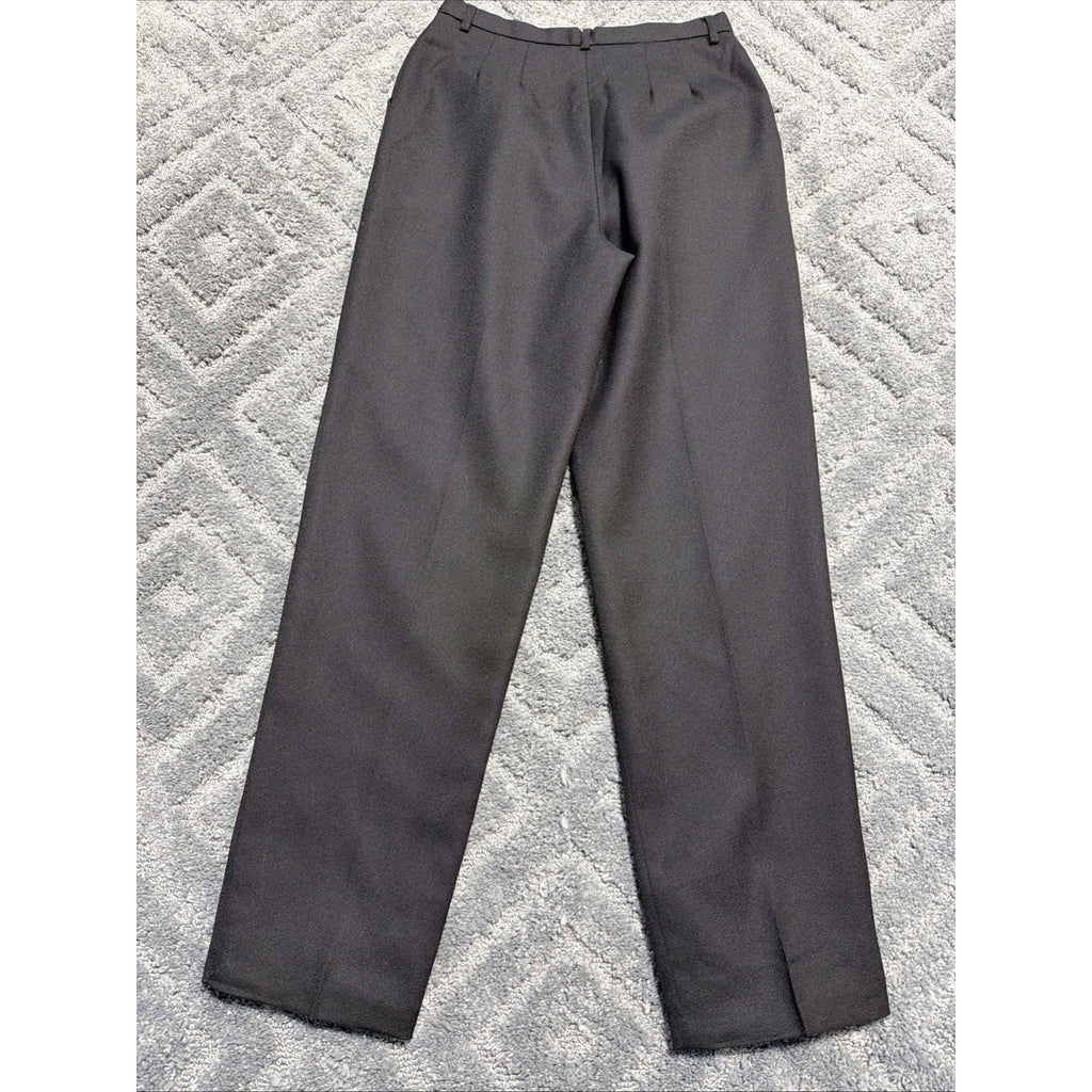 Vtg Herman Geist Woman's Sz 6 Pants 100% Wool Flat Front Lined Zip Pockets 27x30