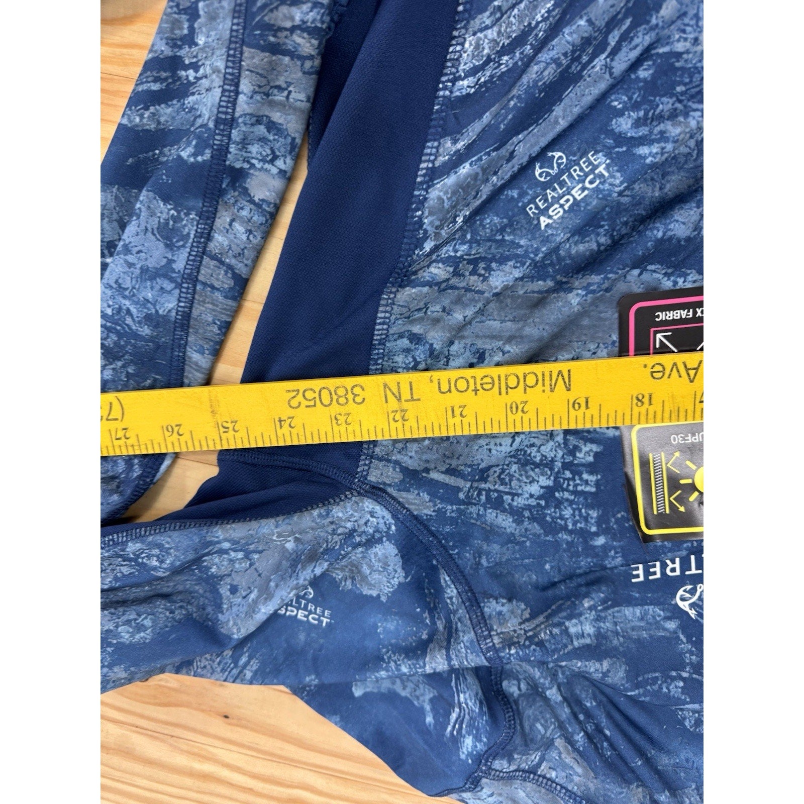 NEW Realtree Fishing Men's Shirt in Blue Reversible UPF30 Size 2XL