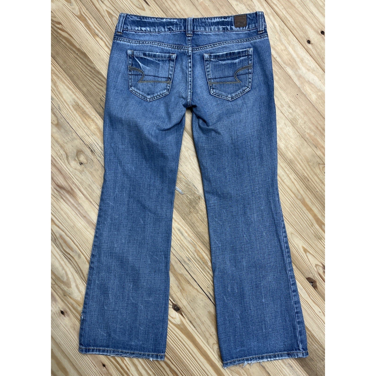 American Eagle Favorite Boyfriend Womens 4S Blue Jeans Bootcut Low Rise