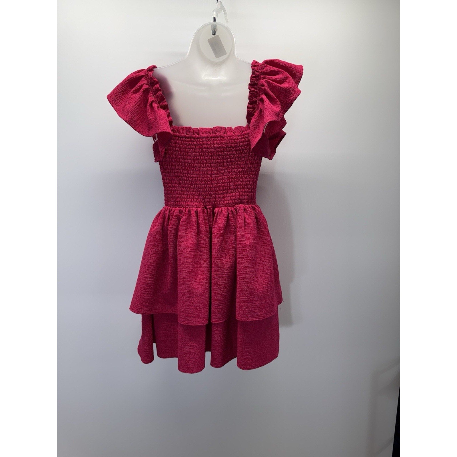 Express Ruffled Sleeve Tiered Mini Dress Women’s Size Small Smocked