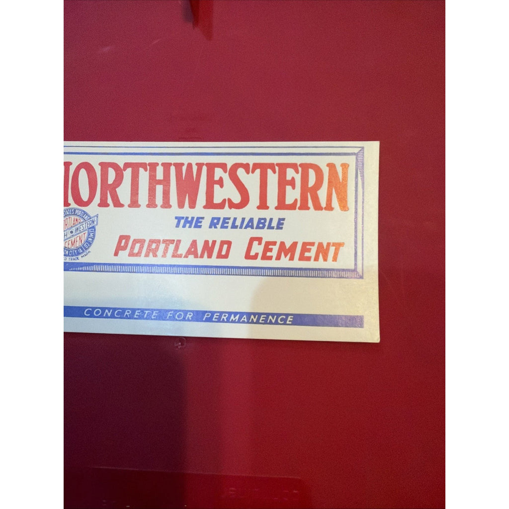 Vtg northwestern states Portland cement mason city Iowa matchbook