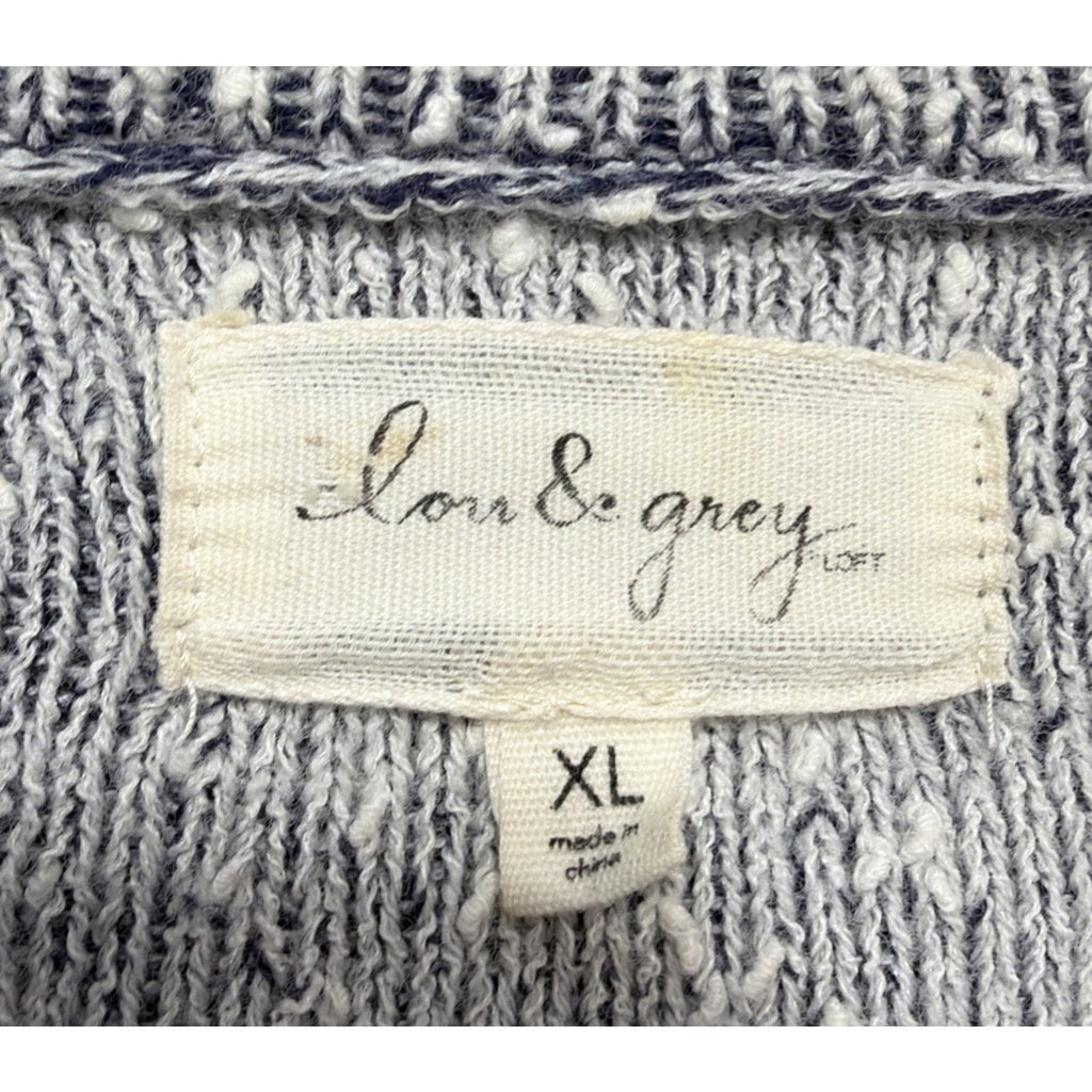 Lou and grey pullover sweater Bluish Gray size XL cotton wool blend Pockets