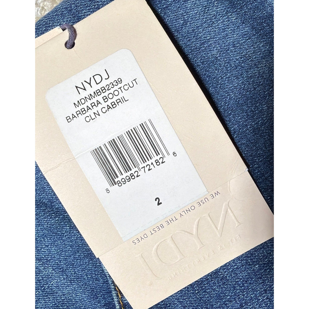 NYDJ Barbara Bootcut Womens Jeans Womens Sz 2 Mid Rise Lift Tuck Blue NWT 28x31