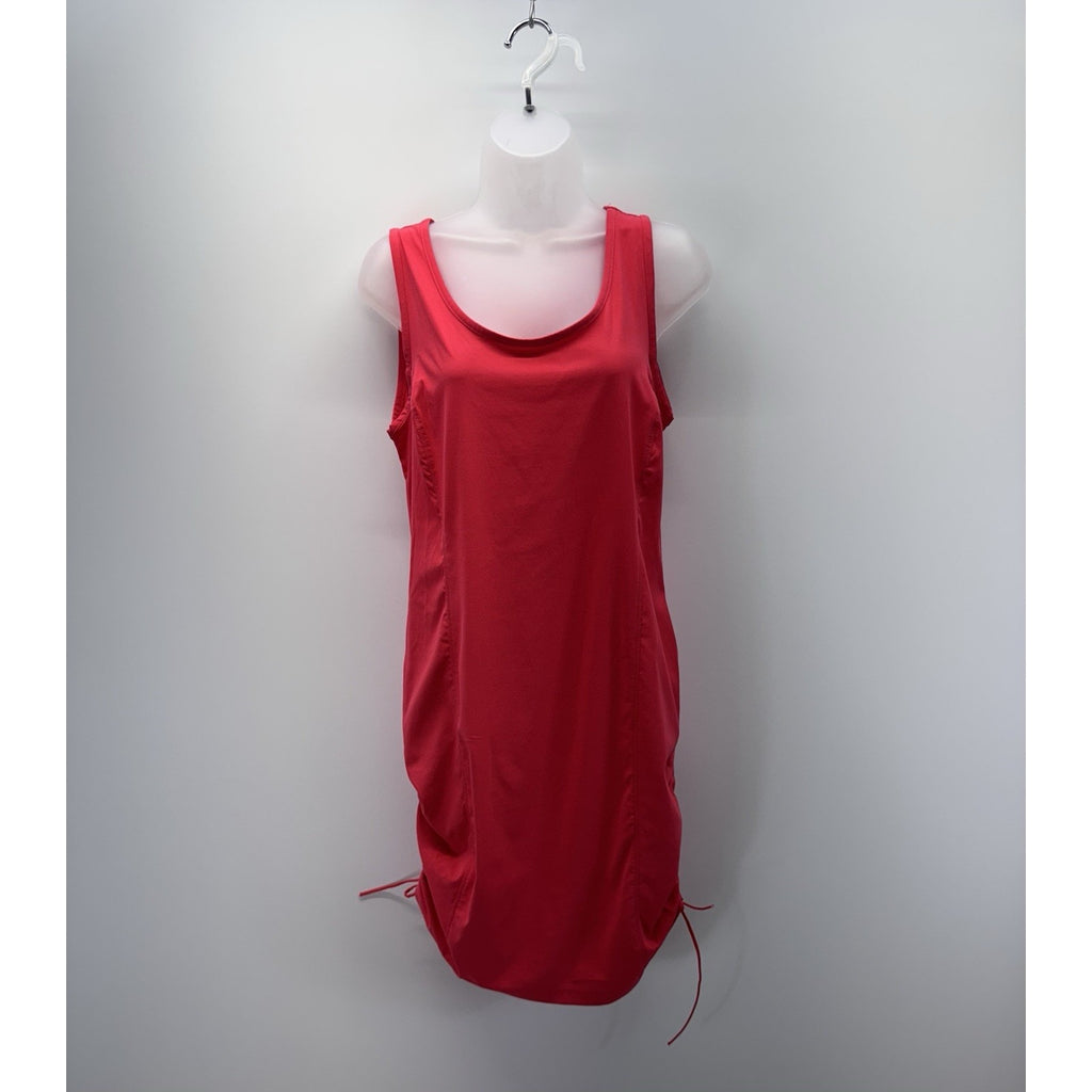 Columbia Hot Pink Cinched Side Tank Dress Omni Freeze Pockets Women’s Size M
