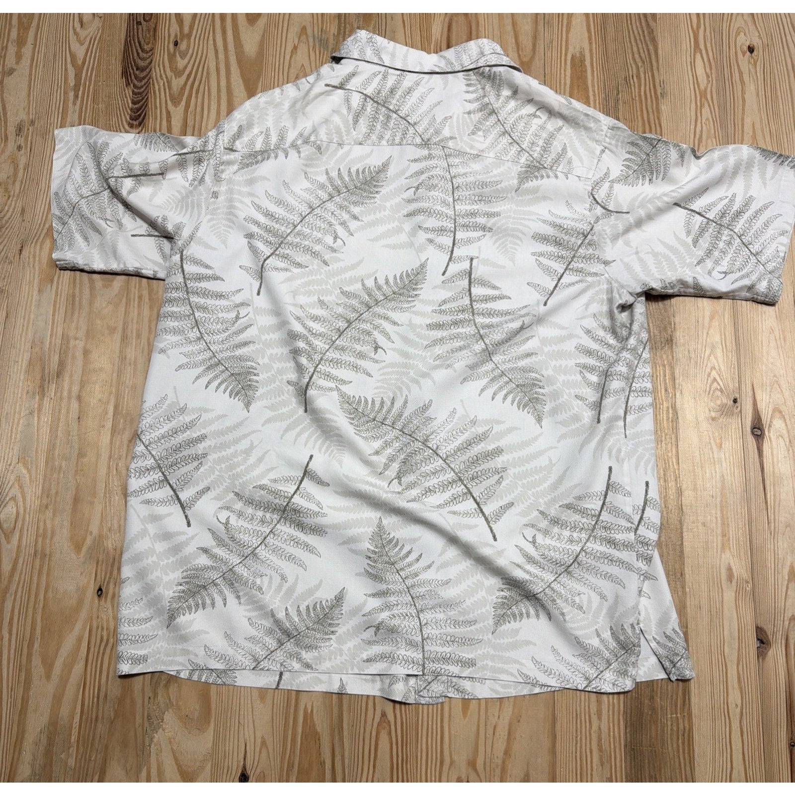 Men's Caribbean Hawaiian Style Silk/ Cotton Button Down Shirt Size XLT