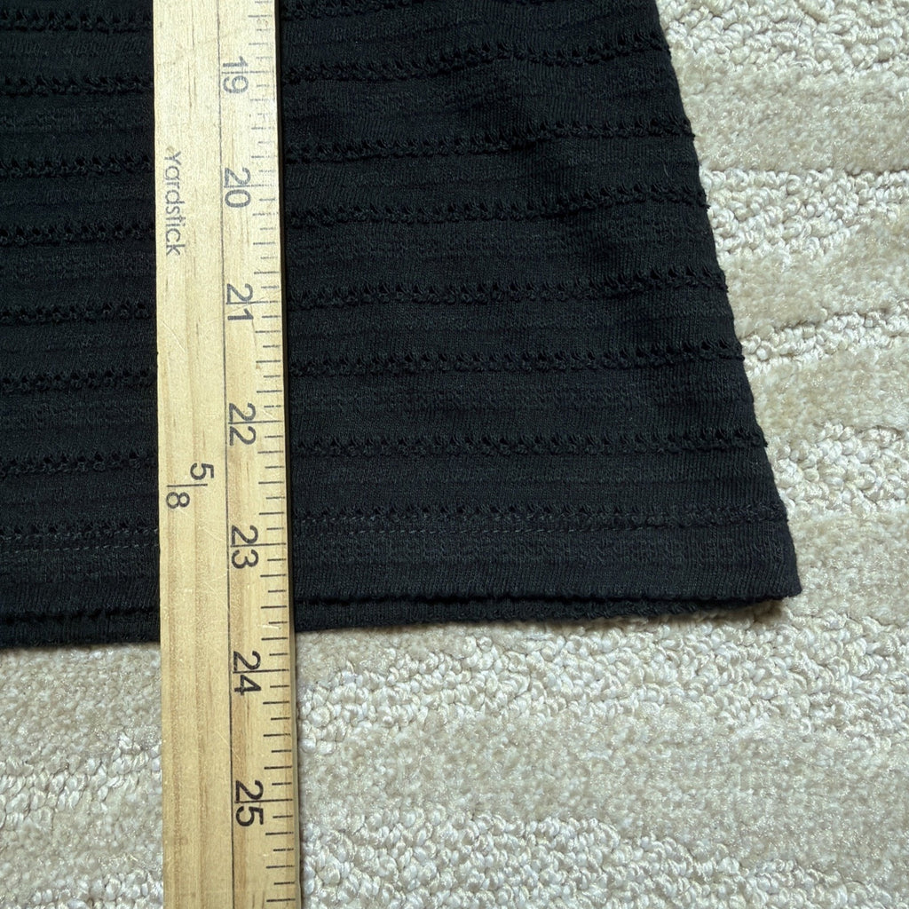 LOFT puff sleeve keyhole top blouse Black Size Small