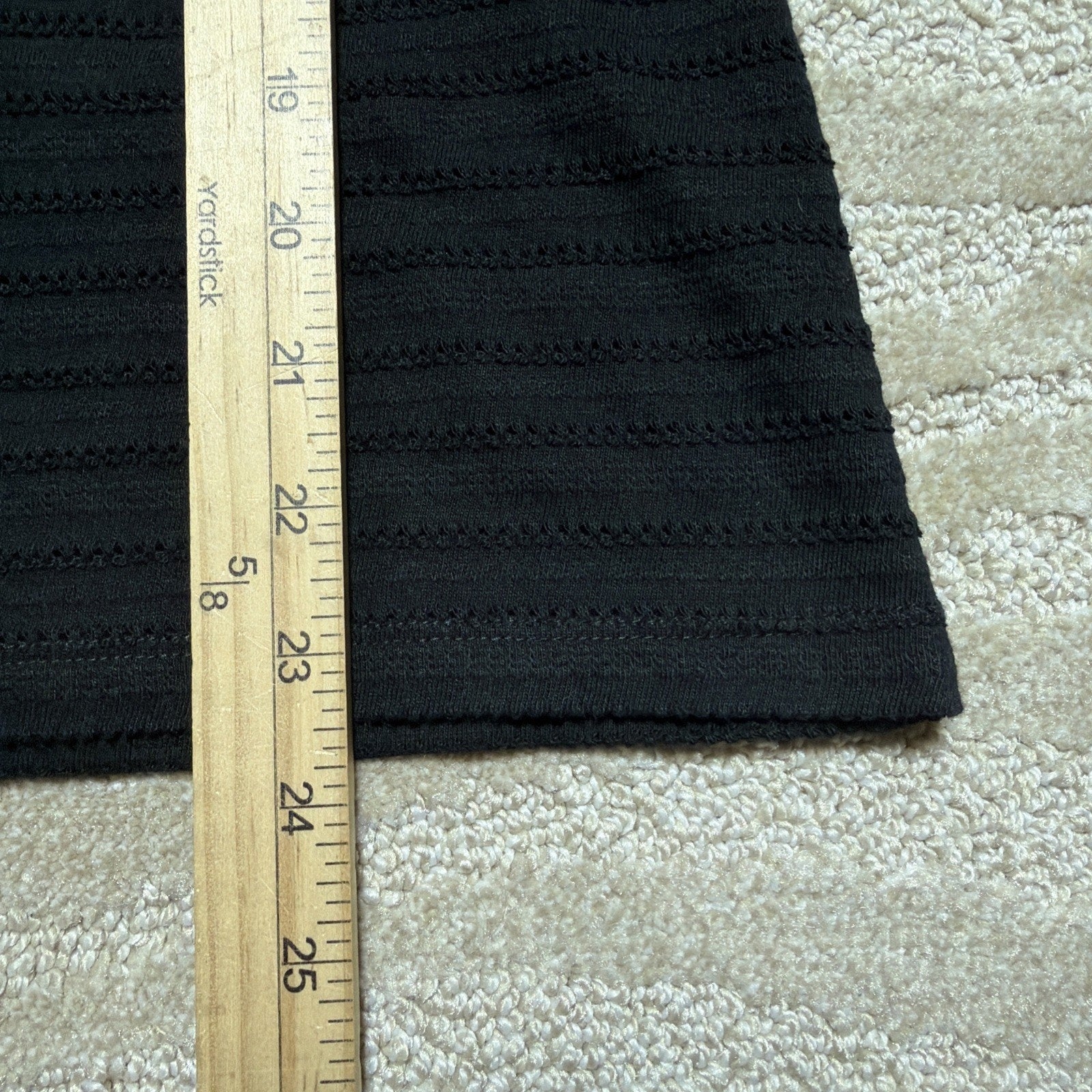 LOFT puff sleeve keyhole top blouse Black Size Small