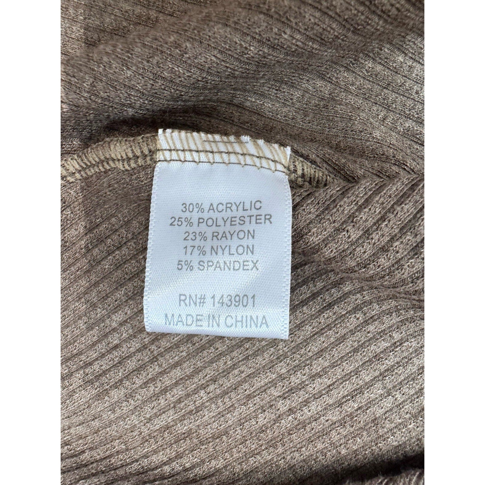 Coco+Carmen Brown Knit Ribbed Turtle Neck Women's Size XXL New With Tags