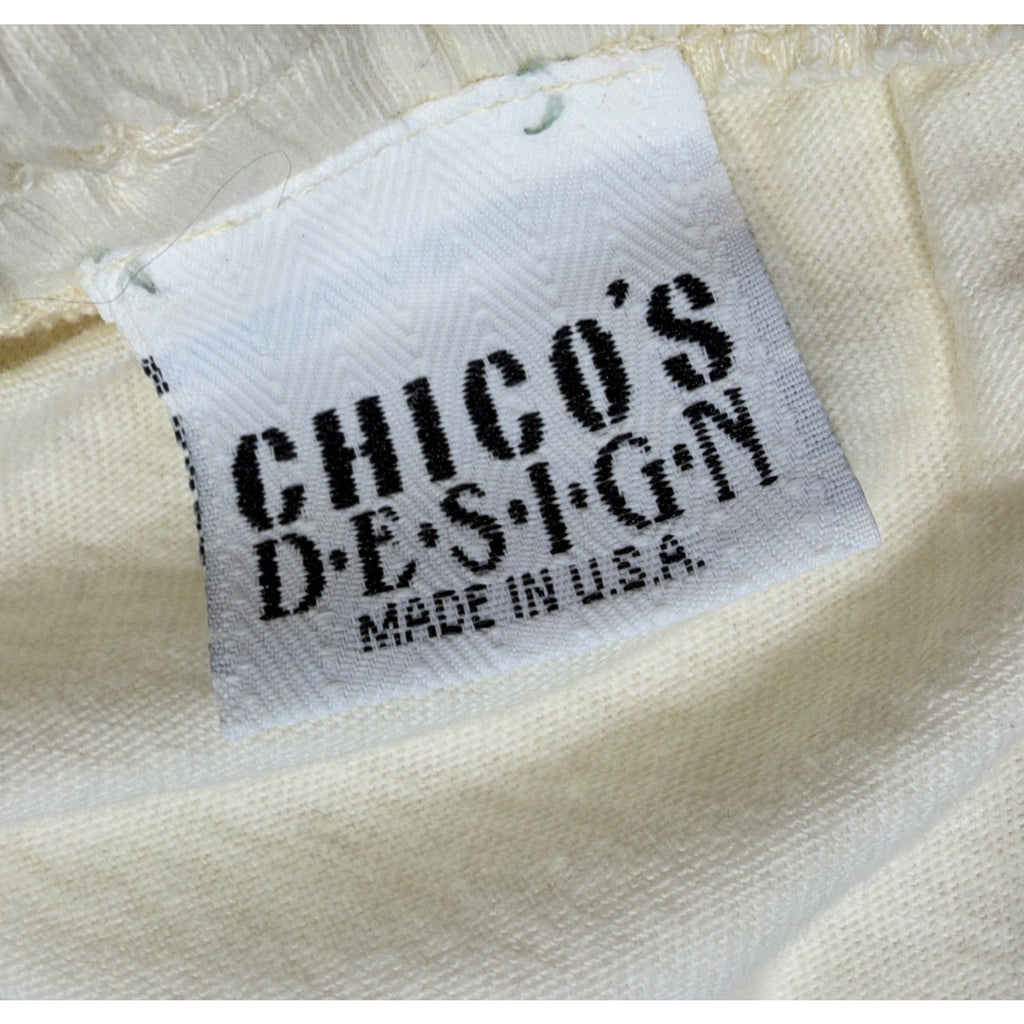 Vtg Chico's Designs Stretch Elastic Waist Pencil Skirt Size 2 L Made In USA
