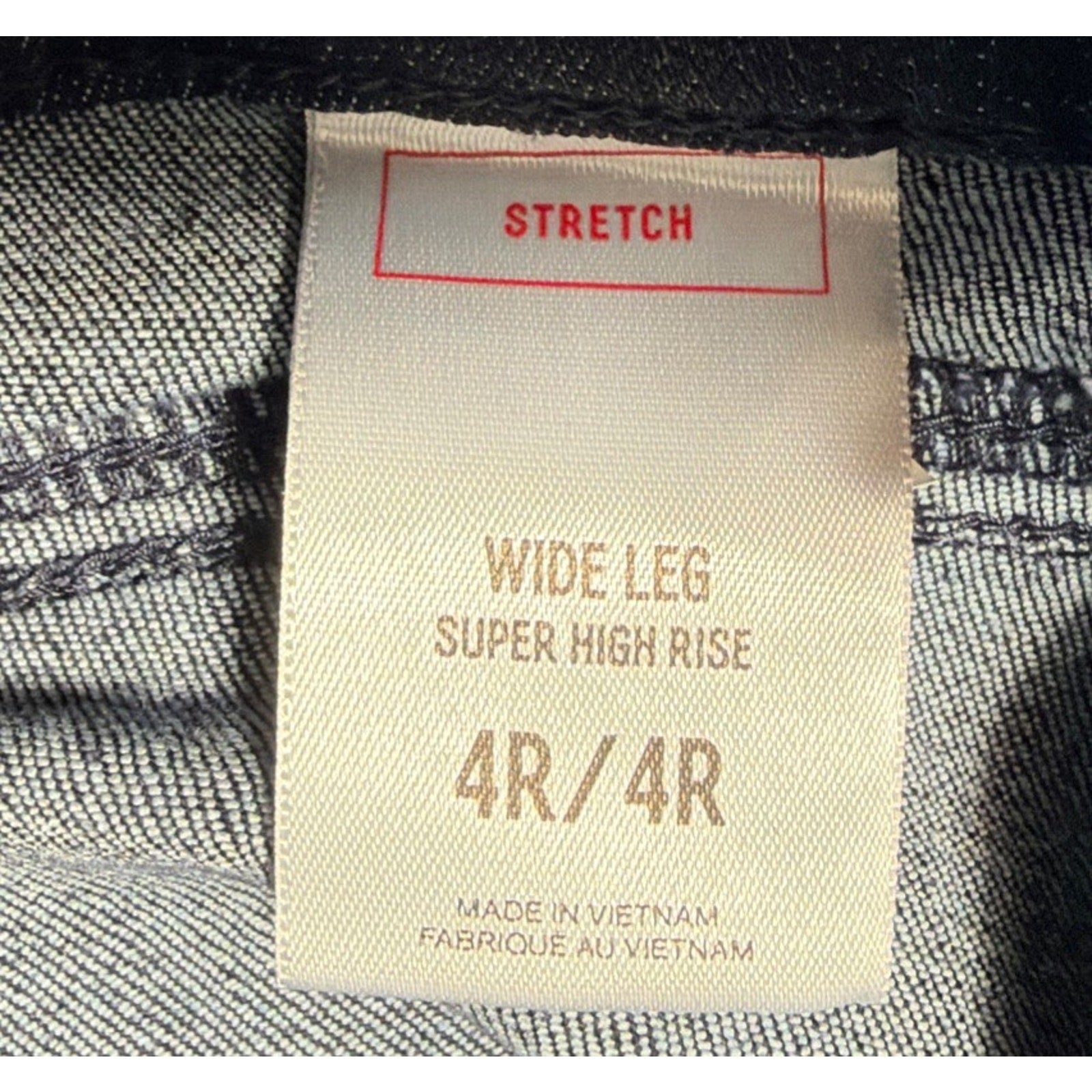 New Express Super High Waisted Exposed Zip Wide Leg Jeans Size 4 R