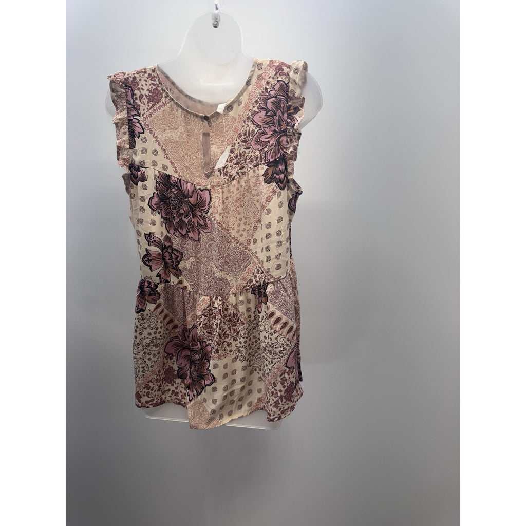 Maurices Punk Hues Patchwork Floral Babydoll Tank Top Women’s Size Large NWT