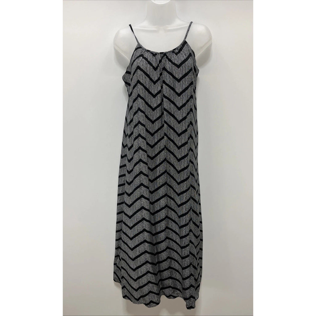 Merona Maxi Dress Size XS Black Gray Spaghetti Strap