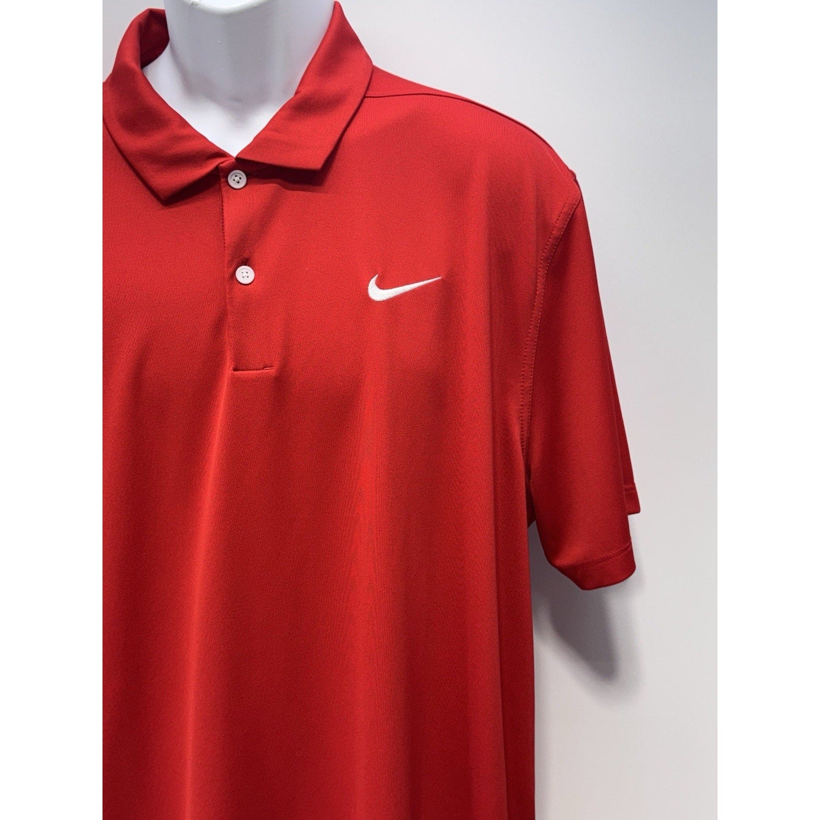 Nike Red Dri Fit Golf Casual Polo Rugby Shirt Men’s Size X-Large