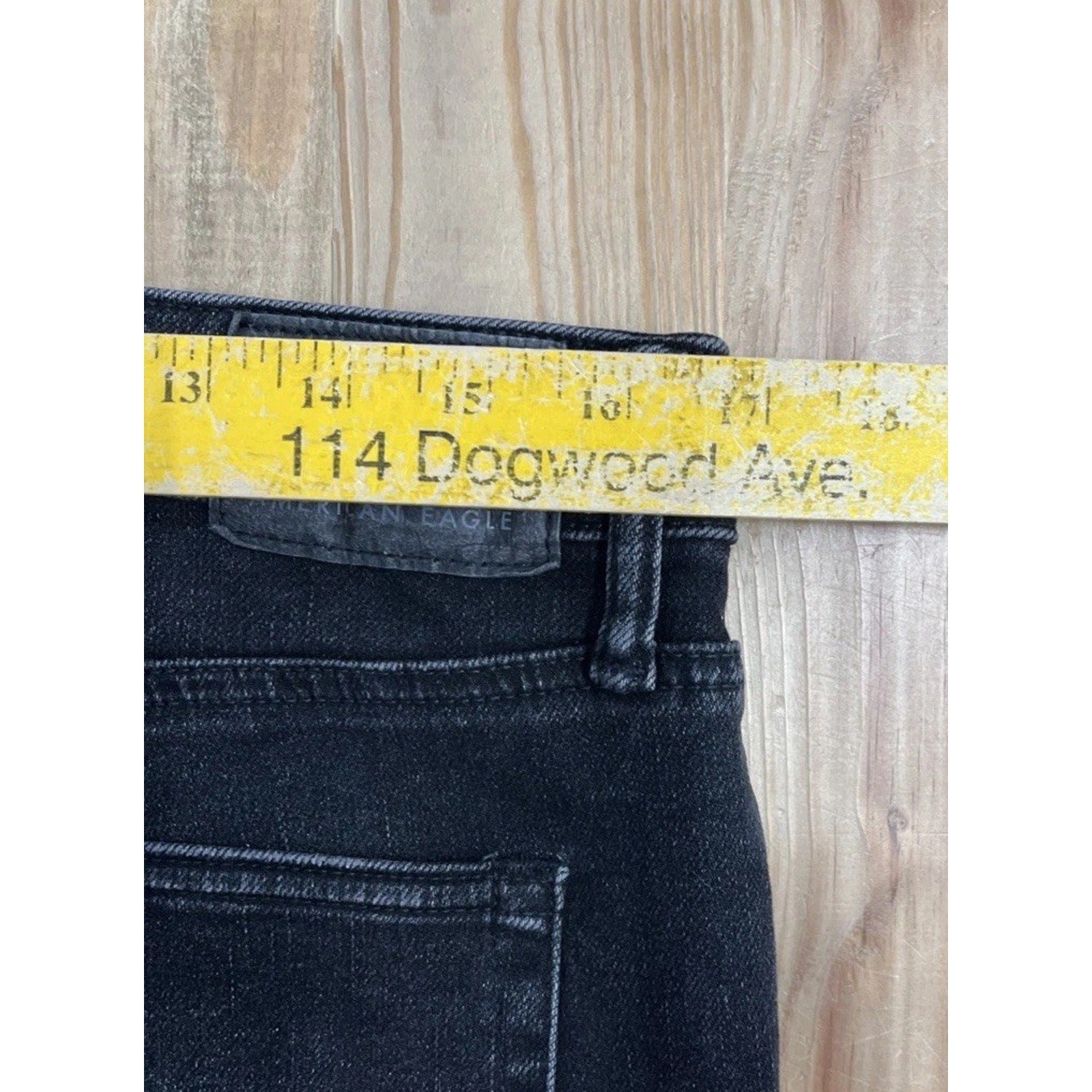 American Eagle ATHLETIC SKINNY Jeans Men’s 33x32 Black Wash Denim Airflex 360