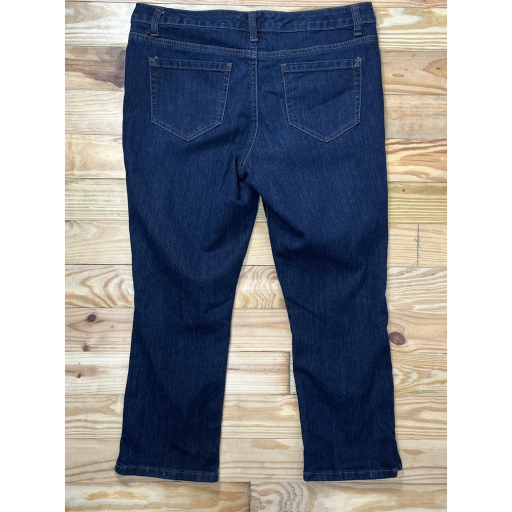 Nine West Jeans Women's Mid Rise Slim Crop Capri Blue Jeans Size 10/30