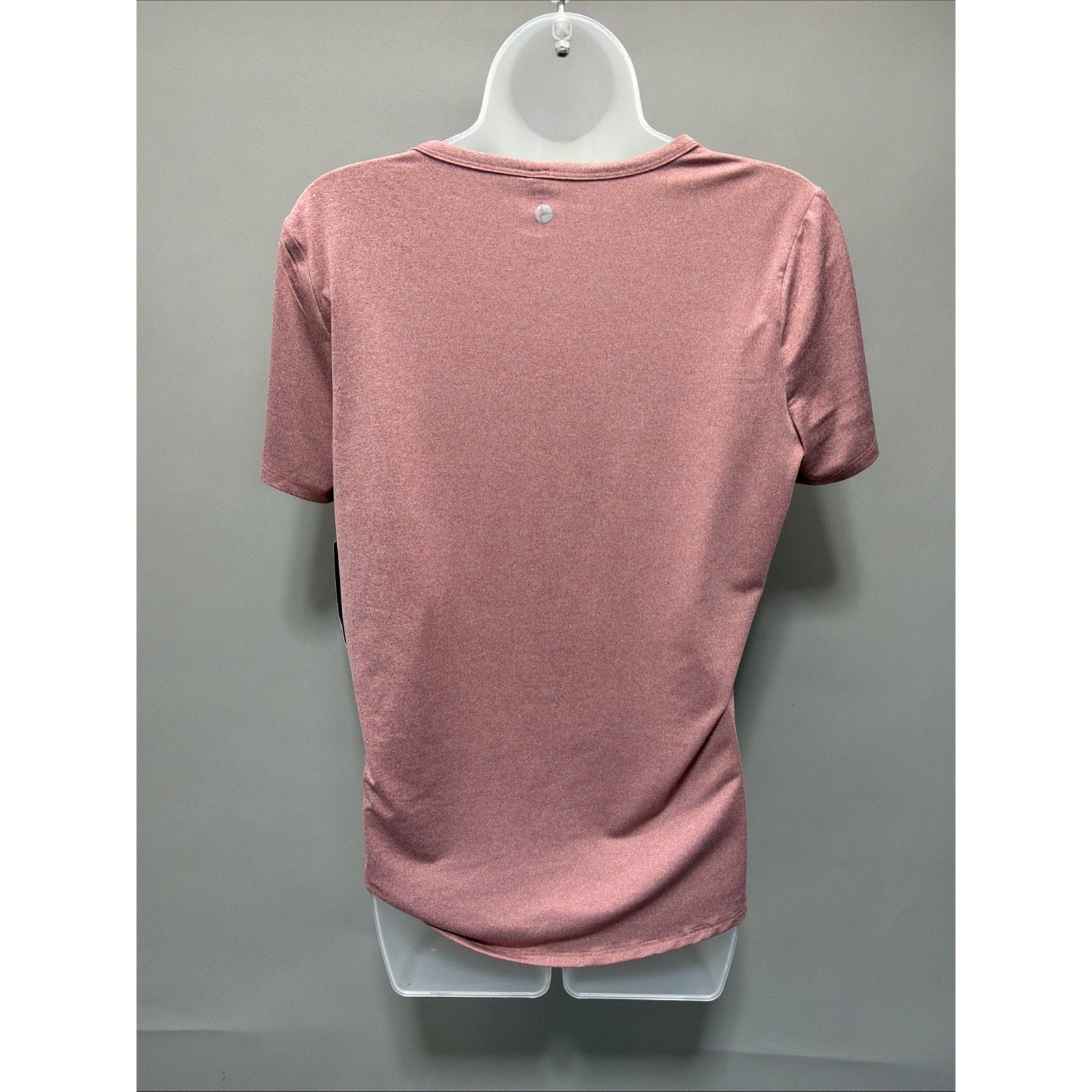 90 Degree Women's M V-Neck Short Sleeve Everyday Easy Fit Tee Htr Terracotta