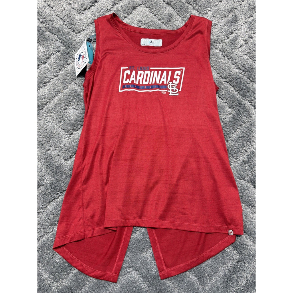 St. Louis Cardinals MLB Heather Red Level Wear Women’s Tank Top Size Large New