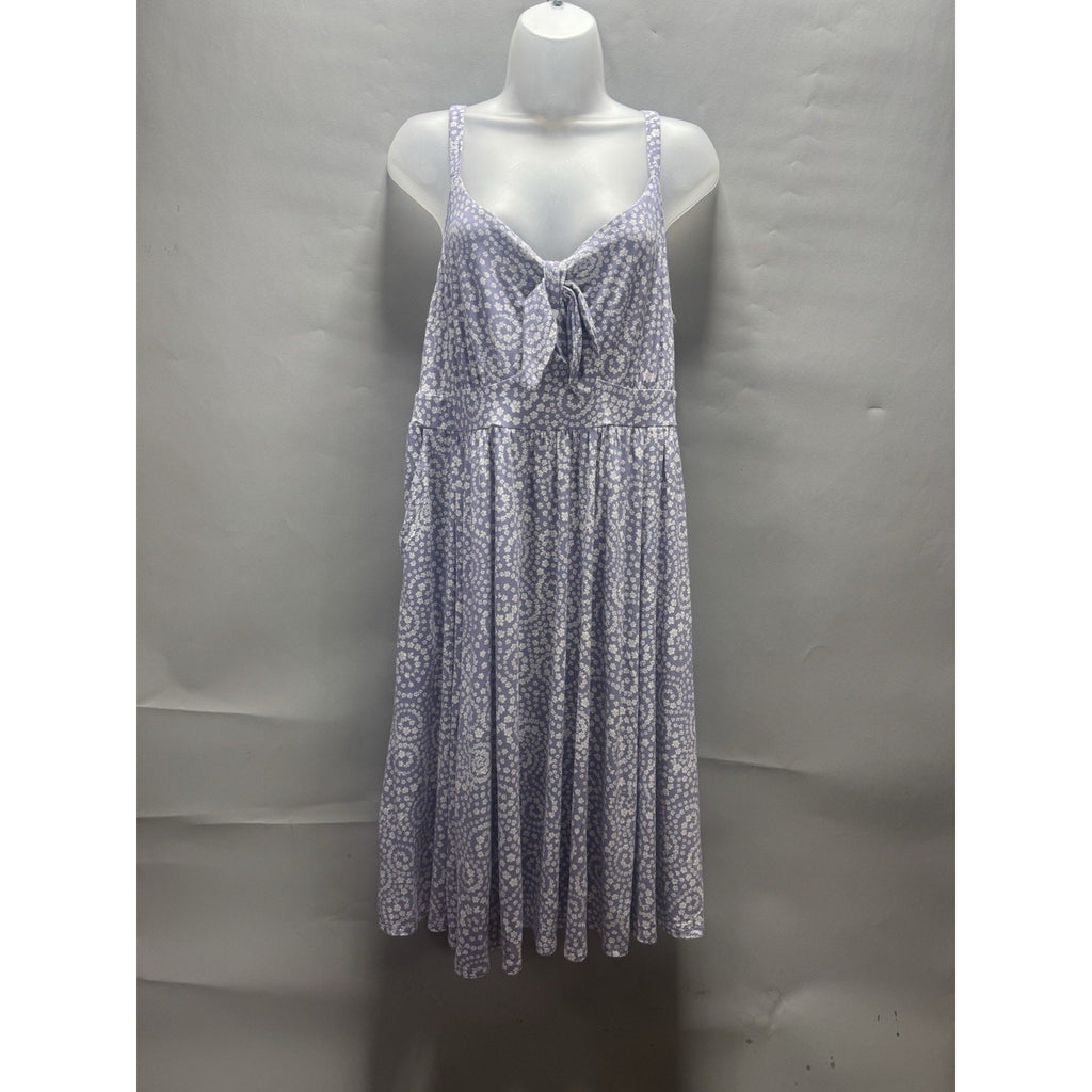 Torrid Women Dress 1 Blue Floral Fit & Flare Romantic Garden Party Sleeveless