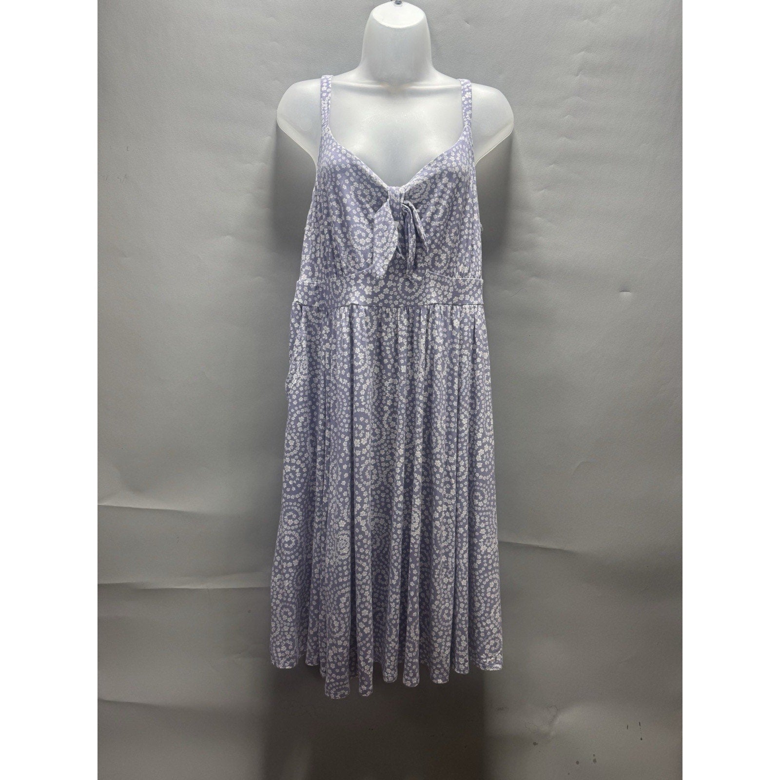Torrid Women Dress 1 Blue Floral Fit & Flare Romantic Garden Party Sleeveless