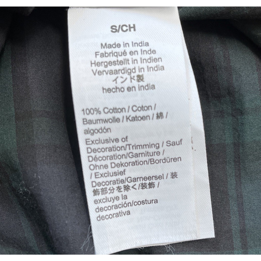 NWT! J.Crew Black Watch Plaid Tunic with Navy Velvet Piping-Size