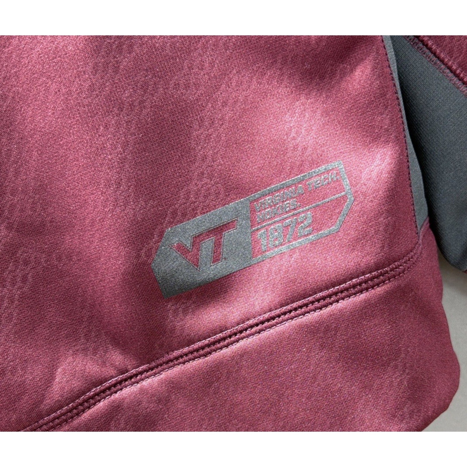 Virginia Tech Hokies Nike Hoodie Men’s XXL Burgundy Gray Therma-Fit Excellent