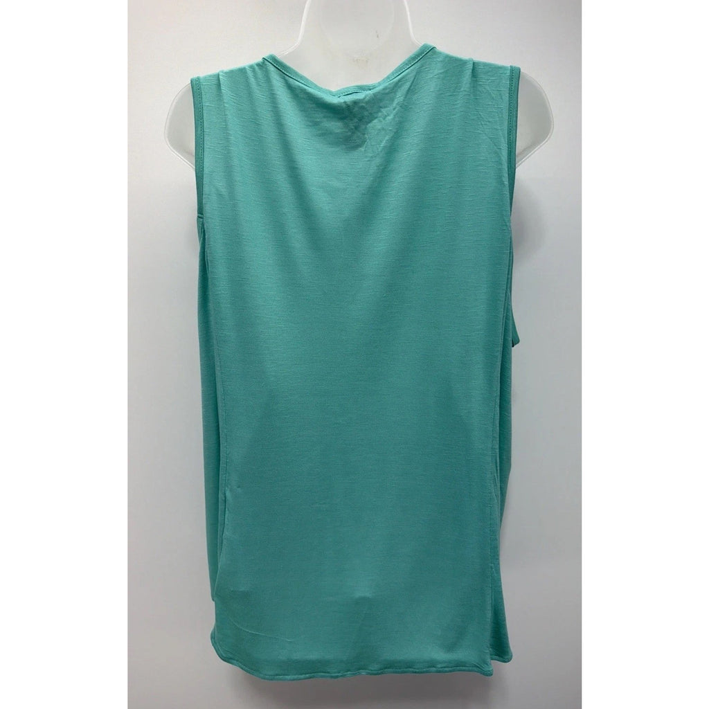 RXB Sleeveless Calypso Pool Blue Lined Blouse XXL NWT