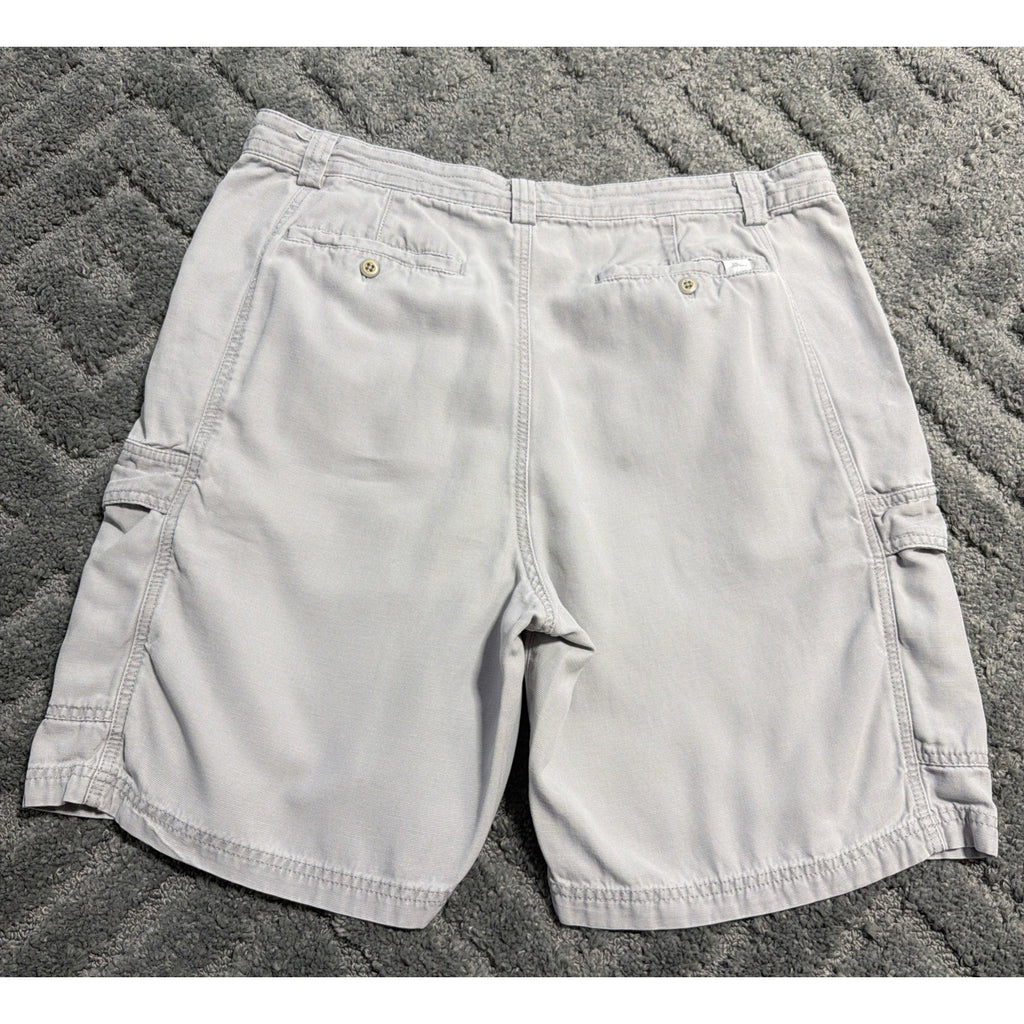 Tommy Bahama Relax Cargo Shorts Men's 36 Gray Stretch Preppy 63-TR808