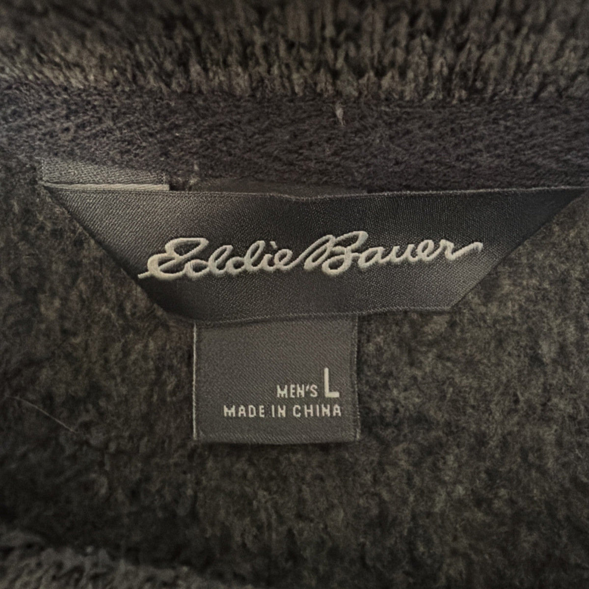 Eddie Bauer Radiator 1/4 Snap Mens Large Biege Fleece Snap Pullover Mock Neck