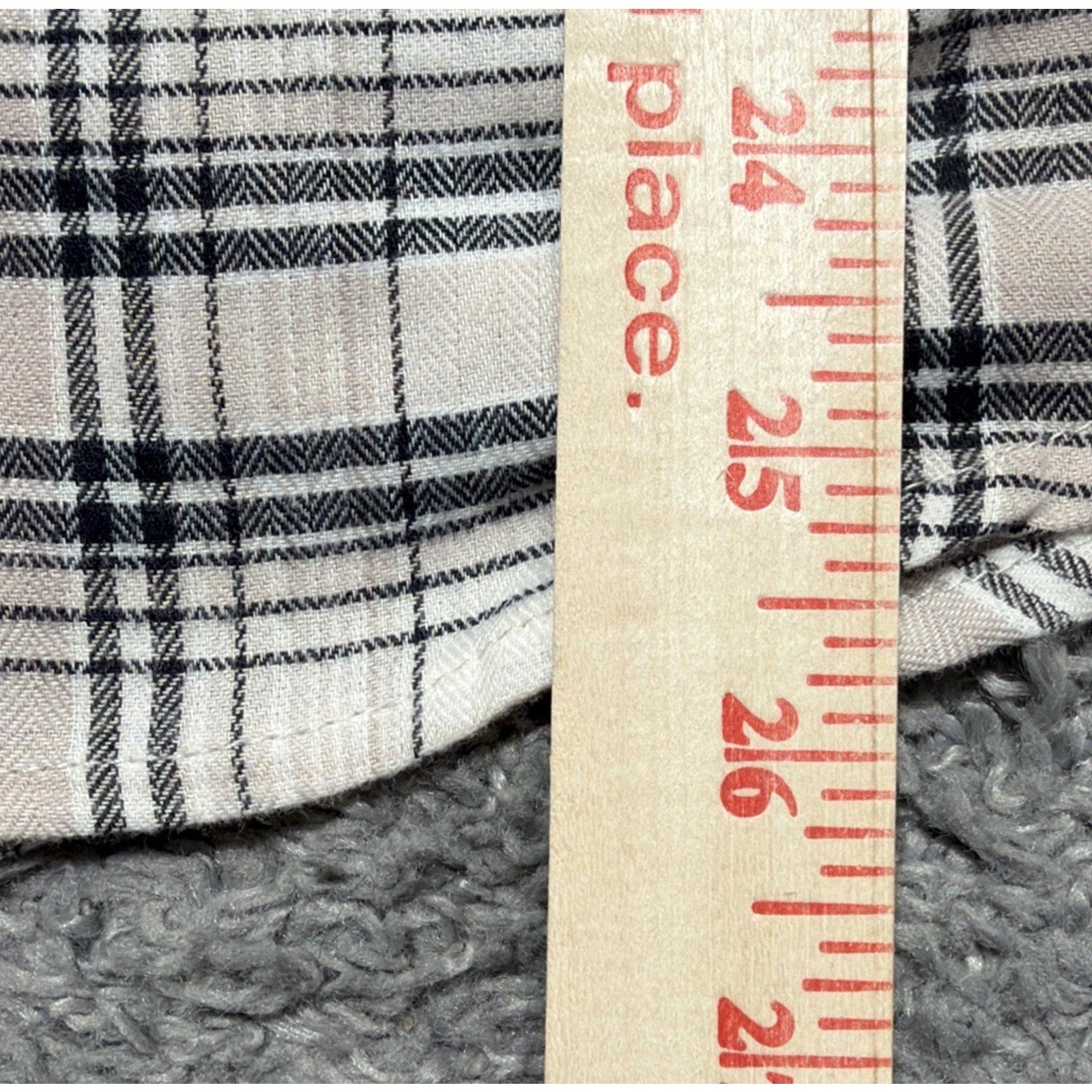 NWT Weatherproof Vintage Ladies Comfort Stretch Flannel Shirt TAN Size M