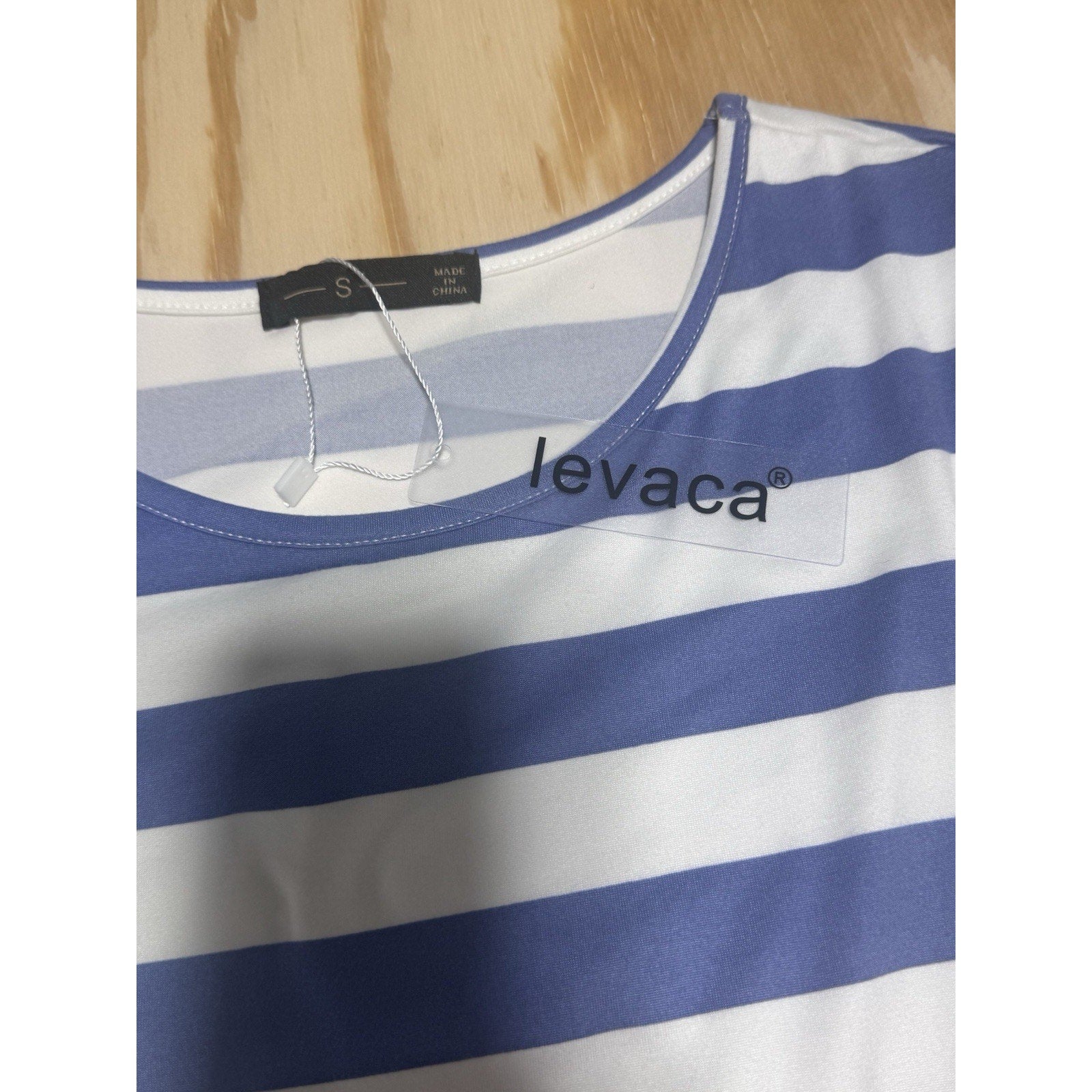 Levaca Blue White Nautical Midi Dress Women’s Size Small New With Tags