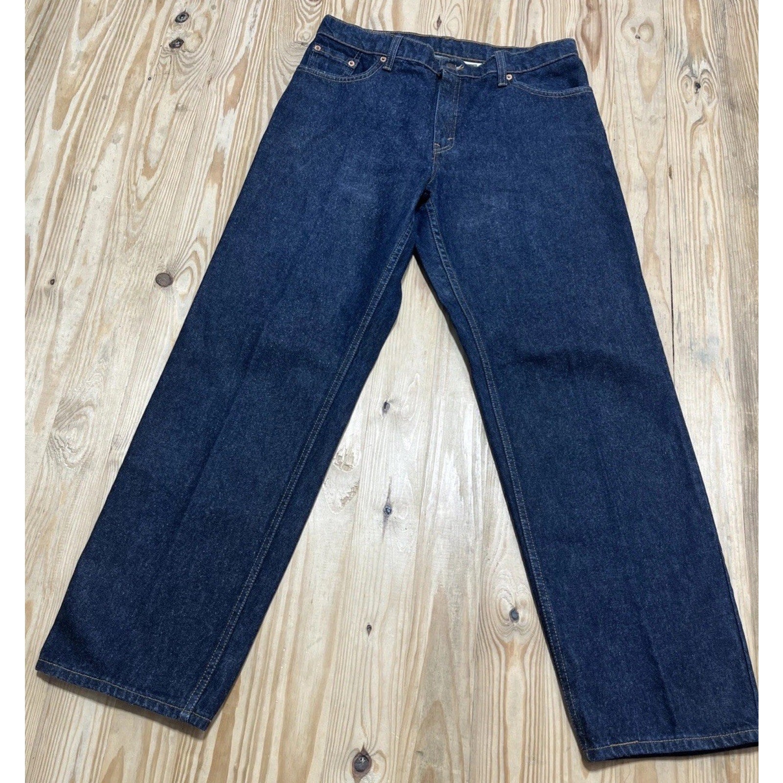 Vintage Levis 555 Mom Jeans Womens 13 Low Rise Guy's Fit Blue USA 90s 31x30