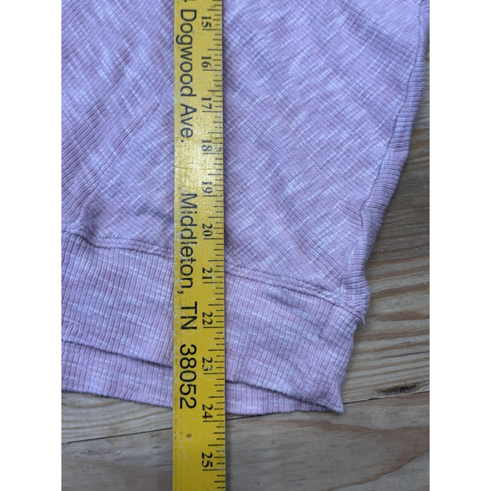 Anthropologie Women's Long Sleeve Knit Light Sweater Heathered Pink Size Med