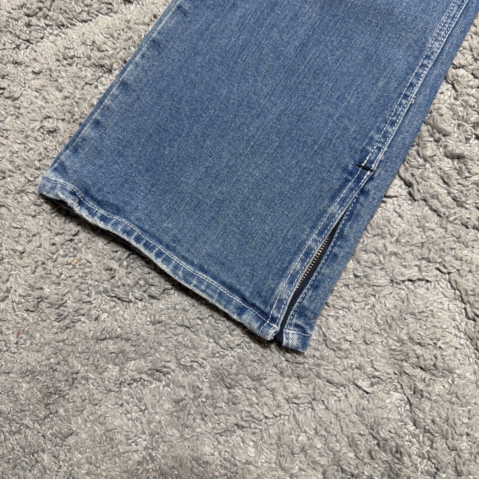Luxirie By LRG Bootcut Lowrise Embroidered Jeans Blue Medium Wash Womens 31x32