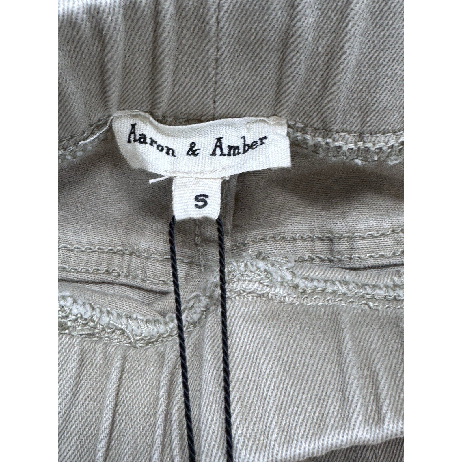 Aaron & Amber Ripped Flared Jeans Women’s Small Beige High Rise Elastic Waist