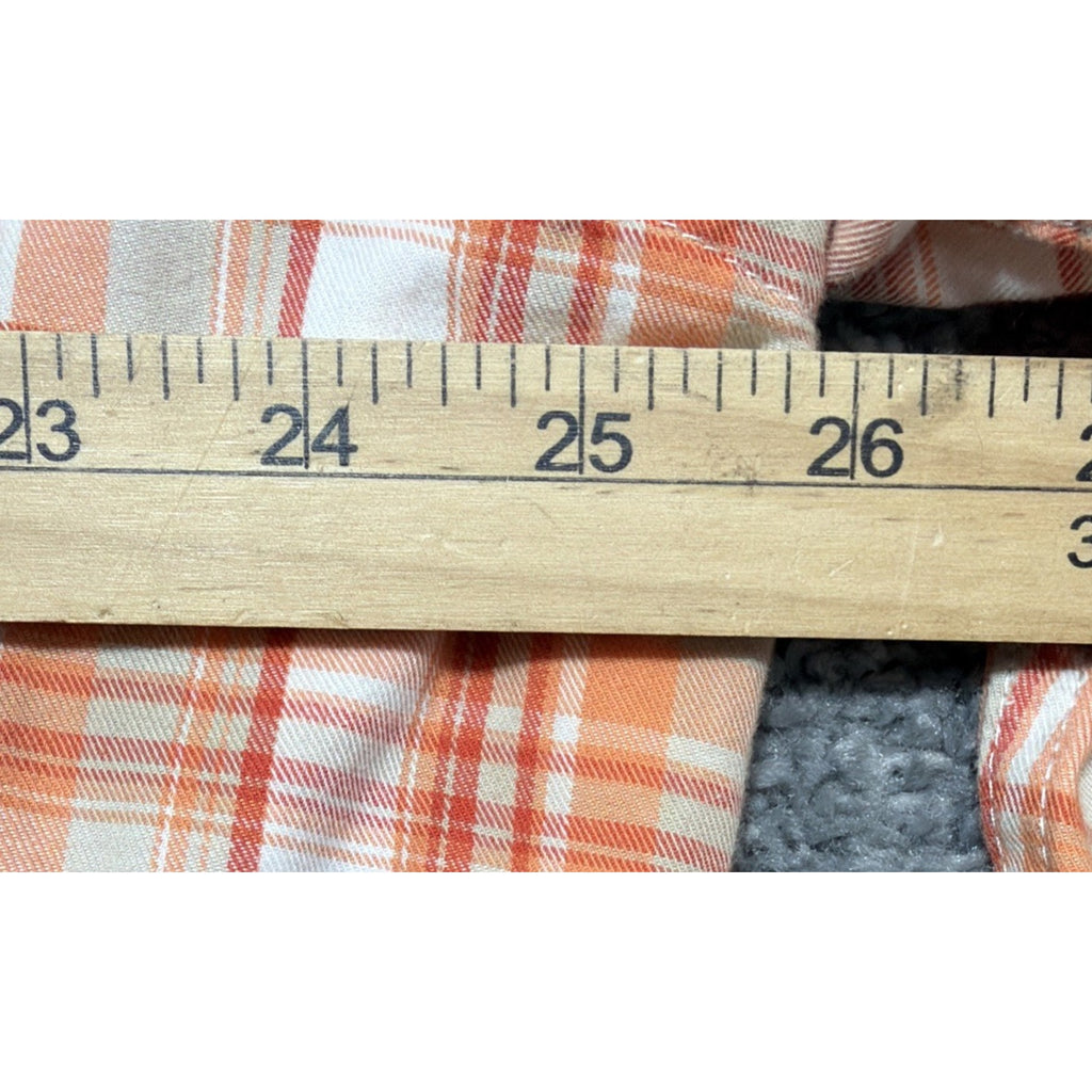 Vintage 90s Roca Wear Shirt Mens 2XL Orange Tartan Plaid LS Streetwear Hip Hop