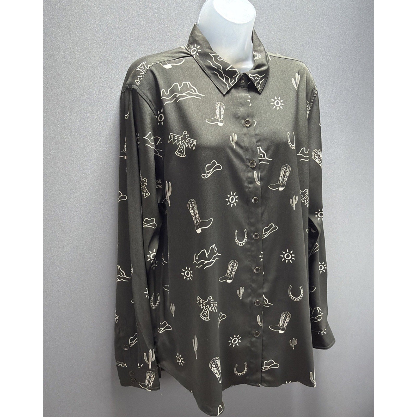 Ariat Homestyle Layla Western Aztec Print Button Shirt Size XL NWT