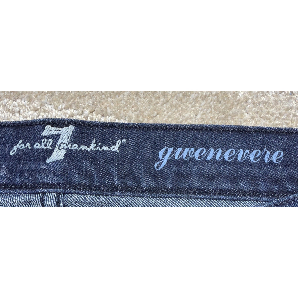 7 For All Mankind Women's Size 28 Gwenevere Skinny Jeans Dark Wash Denim Excell