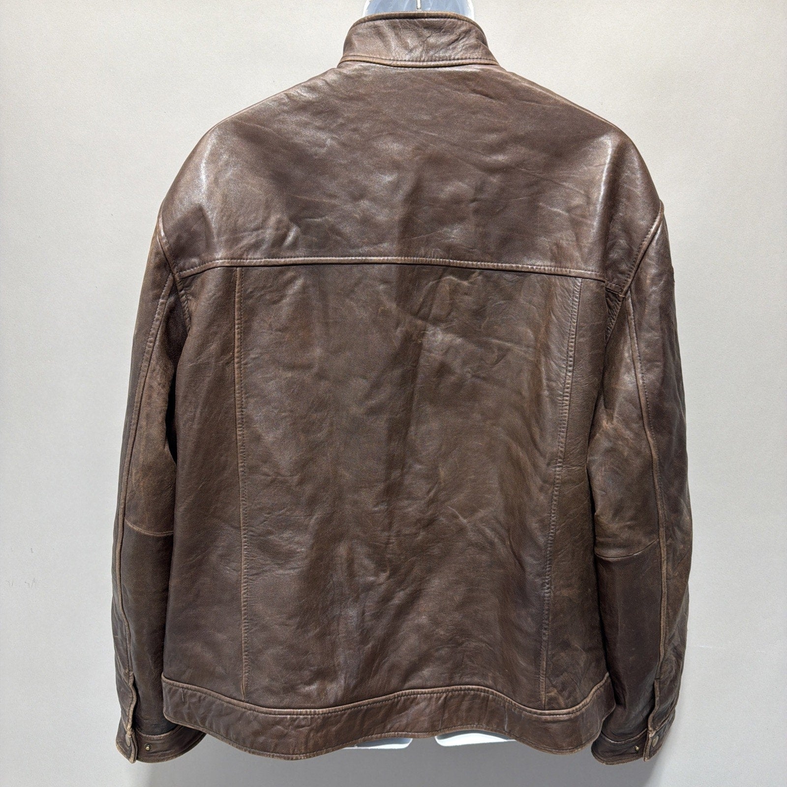 Pelle Studio Jacket Men's Extra Large Brown 100% Leather Bikercore Outdoor Rock