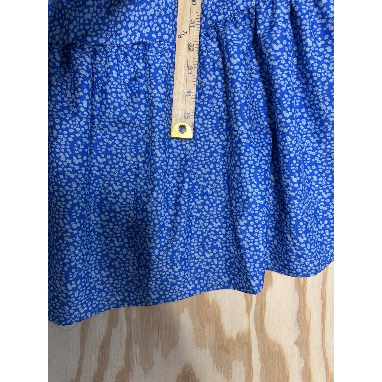CamiBloom Blue Floral Cami Sundress 3XL Womens Sleeveless Spaghetti Strap Dress