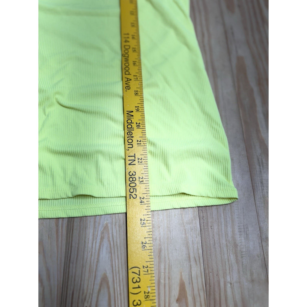 No Boundaries Women's Juniors Sleeveless Mock Neck Neon Yellow Top Size Medium