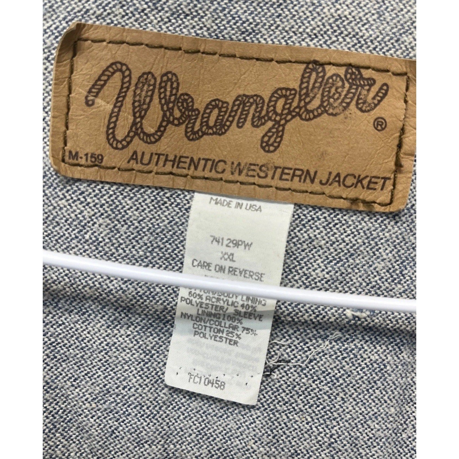 Wrangler Gold Wing Road Riders Association Vest Denim XXL California Made In USA