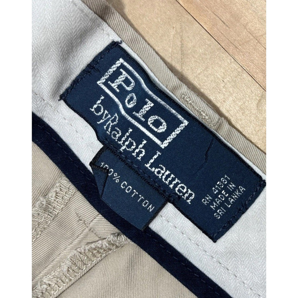 Polo Ralph Lauren Chino Shorts Mens 36 Khaki Blue Pony Prospect Classic Fit