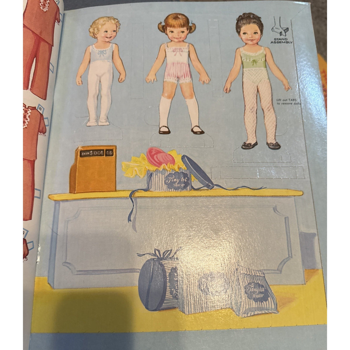 Vintage 1969 Whitman Tiny Tot Shop Paper Dolls Kathy Lawrence UNCUT Complete