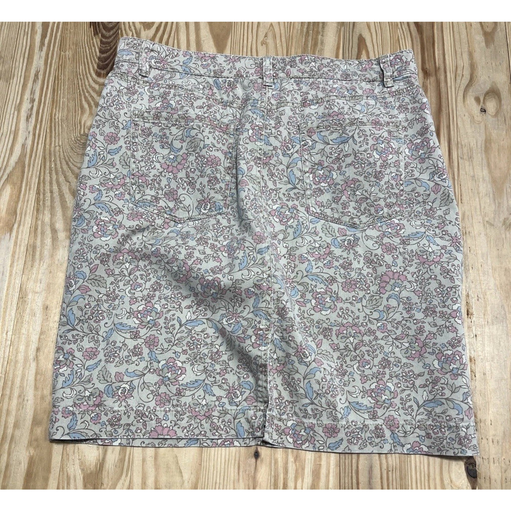 Jones New York skirt Paisley Floral Print Khaki Size 6