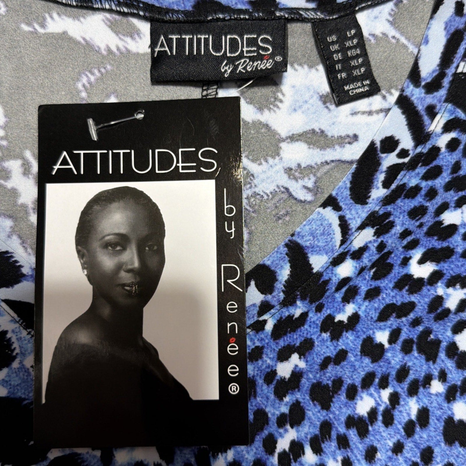 New Attitudes by Renee Petite L Como Jersey Godet Midi Dress Sapphire Pockets