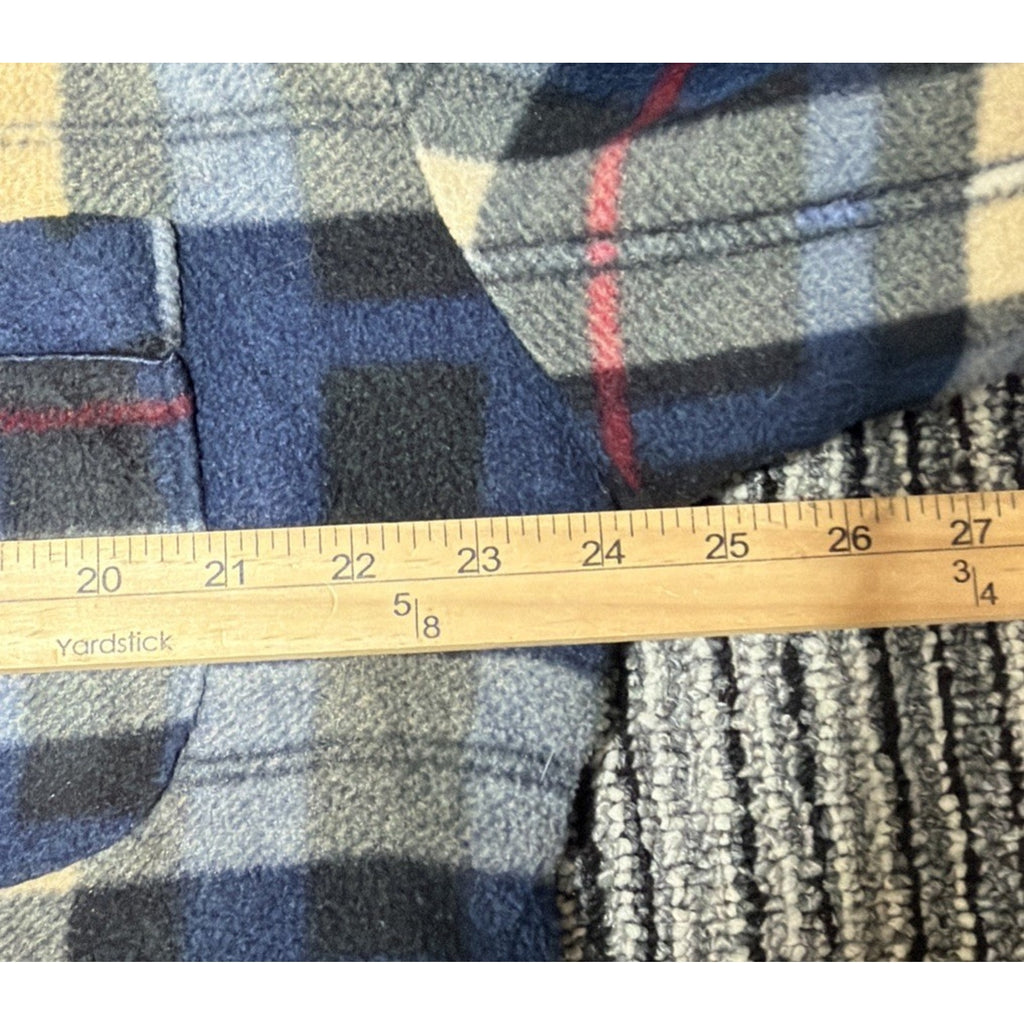 Mens Rugged Point Authentic Plaid Fleece Sherpa Button Up Shacket XL NWT