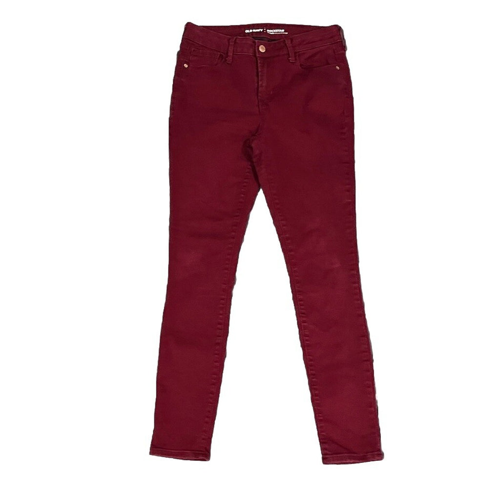 Old Navy Rockstar Mid Rise Skinny Jeans Red Women’s 5 Regular 29X28